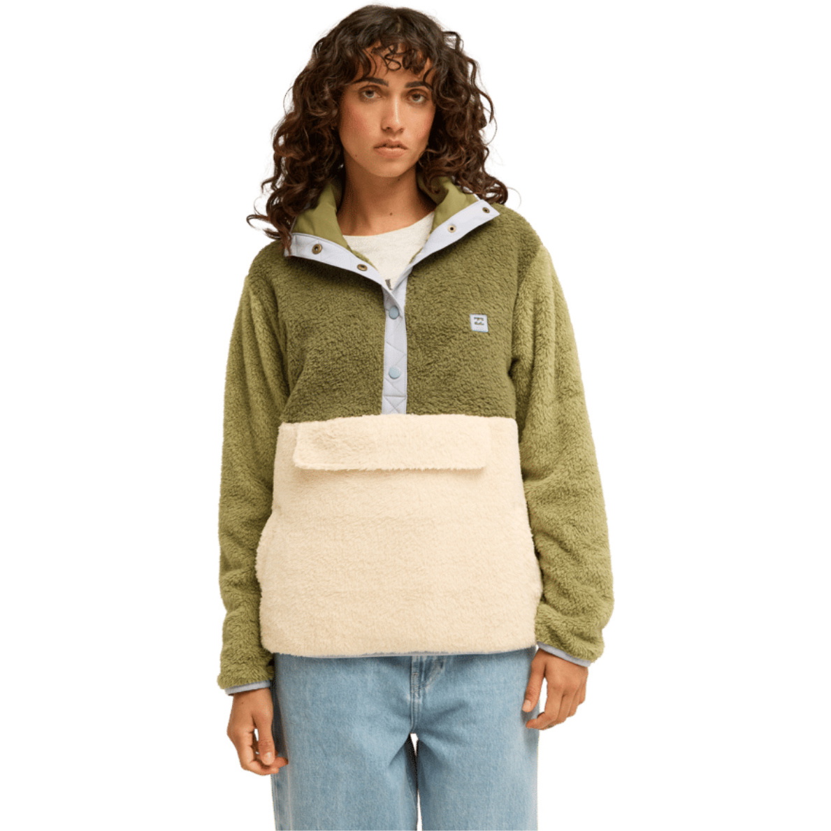 2026 Billabong Womens Switchback Pullover Fleece EBJPF00141 - White Cap